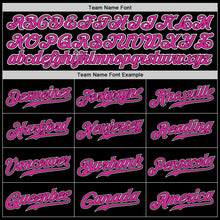 Load image into Gallery viewer, Custom Black Deep Pink-White Authentic Baseball Jersey
