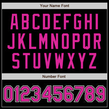 Load image into Gallery viewer, Custom Black Deep Pink-White Authentic Baseball Jersey