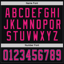 Load image into Gallery viewer, Custom Black Hot Pink-Light Blue Hockey Jersey