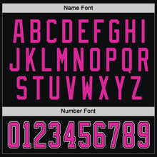 Load image into Gallery viewer, Custom Black Deep Pink-White Hockey Jersey