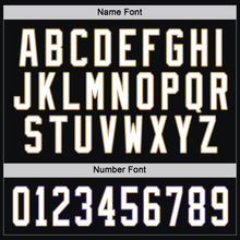 Load image into Gallery viewer, Custom Black White Old Gold-Dark Purple Hockey Jersey