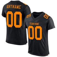 Laden Sie das Bild in den Galerie-Viewer, Custom Black Bay Orange Mesh Authentic Football Jersey