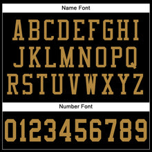 Загрузить изображение в средство просмотра галереи, Custom Black Old Gold Mesh Authentic Football Jersey