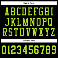 Charger l'image dans la galerie, Custom Black Neon Green Mesh Authentic Football Jersey