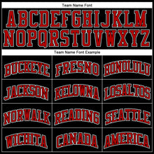 Загрузить изображение в средство просмотра галереи, Custom Black Red-White Authentic Throwback Basketball Jersey