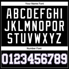 Загрузить изображение в средство просмотра галереи, Custom Black White Purple-Gray Authentic Throwback Basketball Jersey