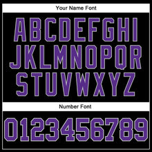 Загрузить изображение в средство просмотра галереи, Custom Black Purple-Gray Authentic Throwback Basketball Jersey