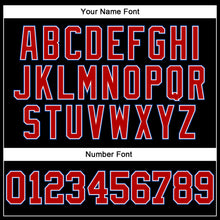 Загрузить изображение в средство просмотра галереи, Custom Black Red-Royal Authentic Throwback Basketball Jersey