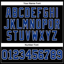 Загрузить изображение в средство просмотра галереи, Custom Black Royal-White Authentic Throwback Basketball Jersey