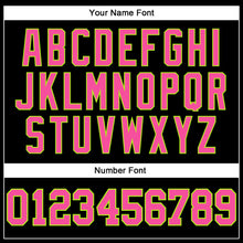 Load image into Gallery viewer, Custom Black Pink-Neon Green Authentic Throwback Basketball Jersey