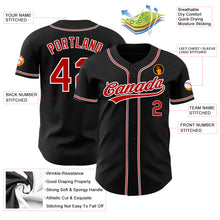 Load image into Gallery viewer, Custom Black Red-White Authentic Baseball Jersey