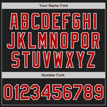 Load image into Gallery viewer, Custom Black Red-White Authentic Baseball Jersey
