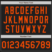 Load image into Gallery viewer, Custom Black Orange Authentic Baseball Jersey