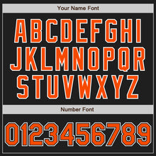 Load image into Gallery viewer, Custom Black Orange-White Authentic Baseball Jersey