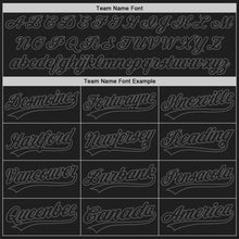 Charger l'image dans la galerie, Custom Black Black-Steel Gray Authentic Baseball Jersey