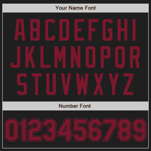 Load image into Gallery viewer, Custom Black Crimson Authentic Baseball Jersey