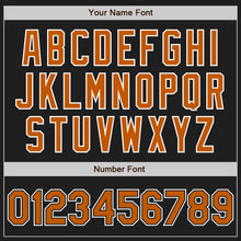 Load image into Gallery viewer, Custom Black Texas Orange-White Authentic Baseball Jersey