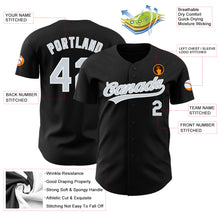 Load image into Gallery viewer, Custom Black Silver-White Authentic Baseball Jersey