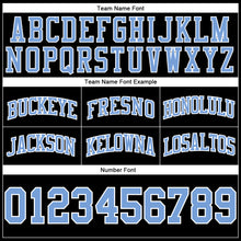 Загрузить изображение в средство просмотра галереи, Custom Black Light Blue-White Authentic Throwback Basketball Shorts