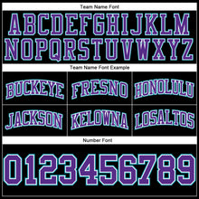 Load image into Gallery viewer, Custom Black Purple-Teal Authentic Throwback Basketball Shorts