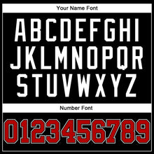 Загрузить изображение в средство просмотра галереи, Custom Black Red-White Authentic Throwback Basketball Jersey