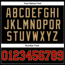 Загрузить изображение в средство просмотра галереи, Custom Black Red-Old Gold Authentic Throwback Basketball Jersey