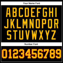 Загрузить изображение в средство просмотра галереи, Custom Black Red Pinstripe Gold-Red Authentic Basketball Jersey