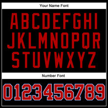 Загрузить изображение в средство просмотра галереи, Custom Black Red Pinstripe Red-Royal Authentic Basketball Jersey