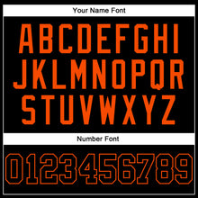 Load image into Gallery viewer, Custom Black Orange Pinstripe Black-Orange Authentic Basketball Jersey