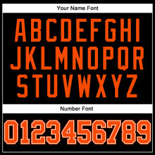 Load image into Gallery viewer, Custom Black Orange Pinstripe Orange-White Authentic Basketball Jersey