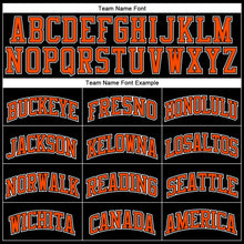 Загрузить изображение в средство просмотра галереи, Custom Black Orange Pinstripe Orange-Black Authentic Basketball Jersey