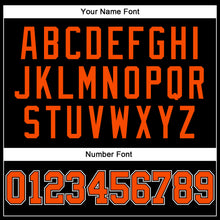Загрузить изображение в средство просмотра галереи, Custom Black Orange Pinstripe Orange-Black Authentic Basketball Jersey