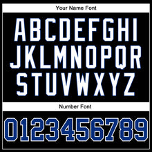 Laden Sie das Bild in den Galerie-Viewer, Custom Black Royal Pinstripe Royal-White Authentic Basketball Jersey