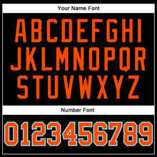 Load image into Gallery viewer, Custom Black Teal Pinstripe Orange-Teal Authentic Basketball Jersey