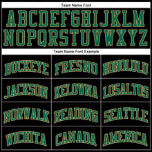 Load image into Gallery viewer, Custom Black Old Gold Pinstripe Kelly Green-Old Gold Authentic Basketball Jersey