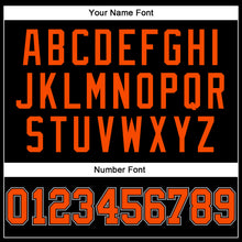 Load image into Gallery viewer, Custom Black Gray Pinstripe Orange-Gray Authentic Basketball Jersey