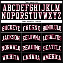 Load image into Gallery viewer, Custom Black White Pinstripe White-Maroon Authentic Basketball Jersey