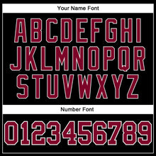 Load image into Gallery viewer, Custom Black White Pinstripe Maroon-White Authentic Basketball Jersey