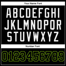 Load image into Gallery viewer, Custom Black Neon Green-White Authentic Throwback Basketball Jersey