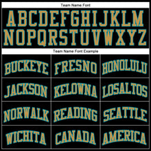 Load image into Gallery viewer, Custom Black Old Gold-Teal Authentic Throwback Basketball Jersey