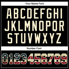 Load image into Gallery viewer, Custom Black Vintage USA Flag-City Cream Authentic Throwback Basketball Jersey