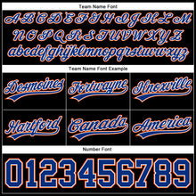 Загрузить изображение в средство просмотра галереи, Custom Black Royal-Orange Authentic Throwback Basketball Shorts
