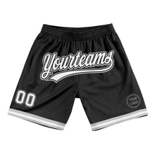 Загрузить изображение в средство просмотра галереи, Custom Black White-Gray Authentic Throwback Basketball Shorts