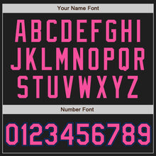 Load image into Gallery viewer, Custom Black Royal Pinstripe Pink Authentic Baseball Jersey