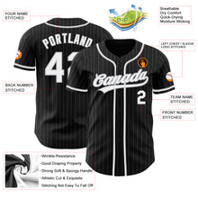 Загрузить изображение в средство просмотра галереи, Custom Black Gray Pinstripe White Authentic Baseball Jersey