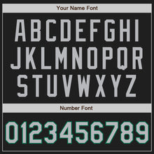 Load image into Gallery viewer, Custom Black Kelly Green Pinstripe Gray Authentic Baseball Jersey