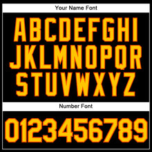 Charger l'image dans la galerie, Custom Black Yellow-Orange Authentic Baseball Jersey