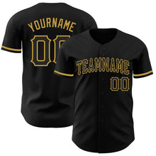 Charger l'image dans la galerie, Custom Black Old Gold Authentic Baseball Jersey