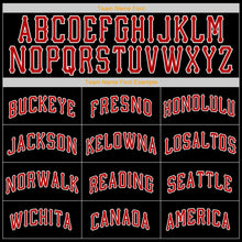 Charger l'image dans la galerie, Custom Black Red-White Authentic Baseball Jersey