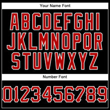 Charger l'image dans la galerie, Custom Black Red-White Authentic Baseball Jersey